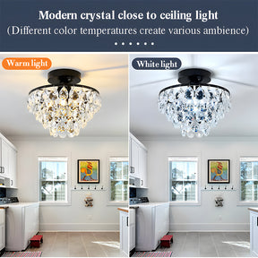 Crystal Semi Flush Mount Ceiling Lights for Hallway