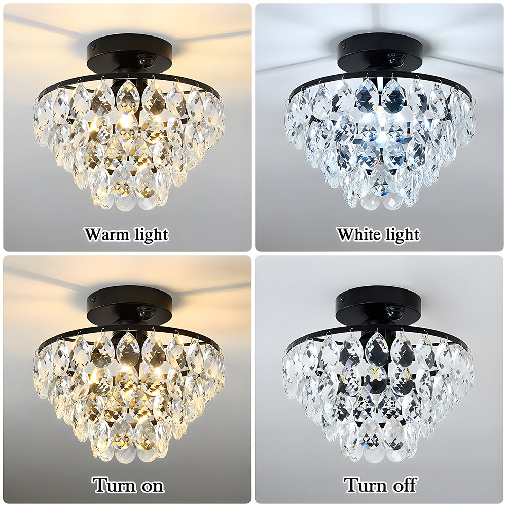 Crystal Semi Flush Mount Ceiling Lights for Hallway