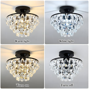 Crystal Semi Flush Mount Ceiling Lights for Hallway