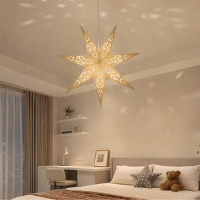 Nordic 7-points Paper Star Pendant Lights for Christmas Decoration