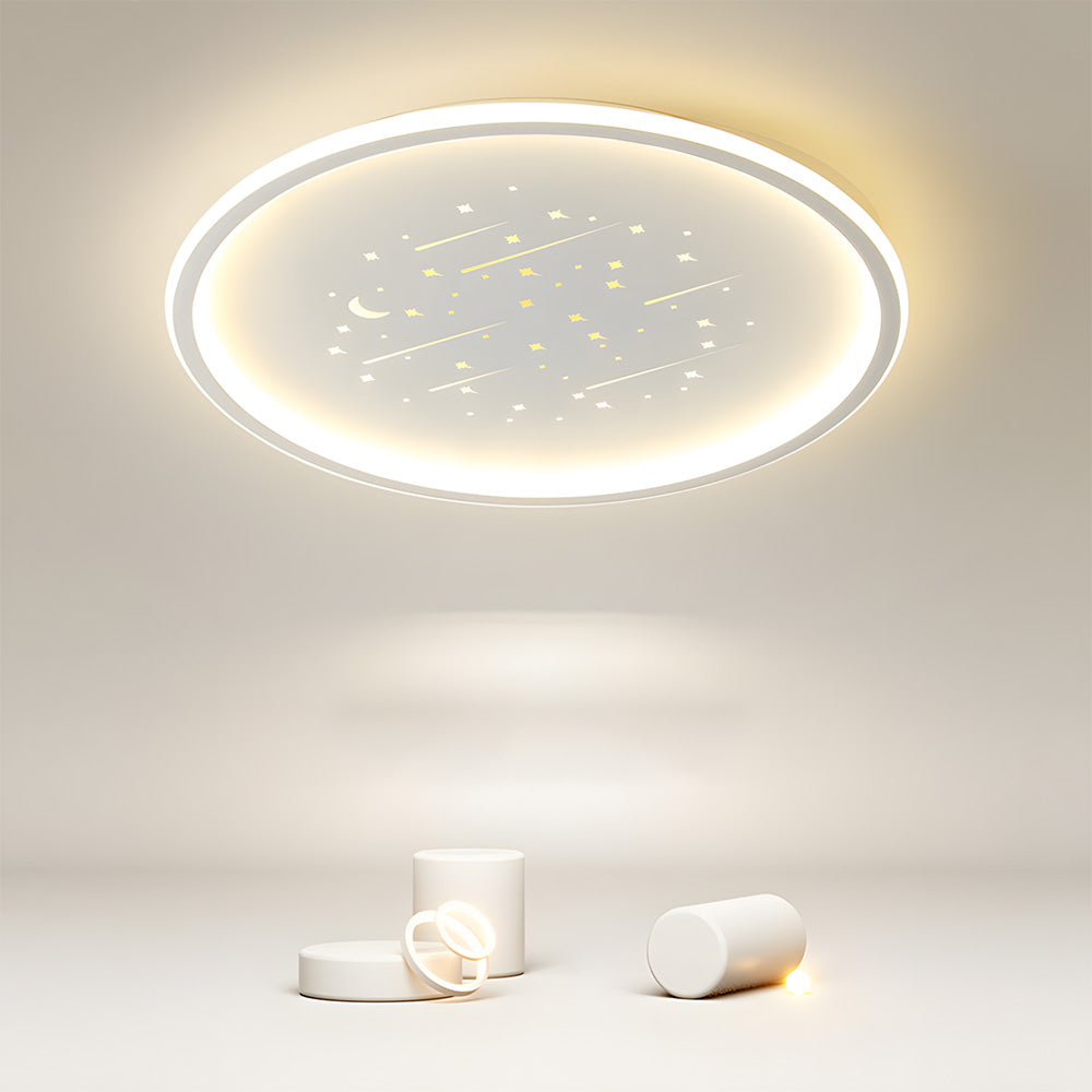 Starry Flush Iron Acrylic LED Ceiling Light for Bedroom