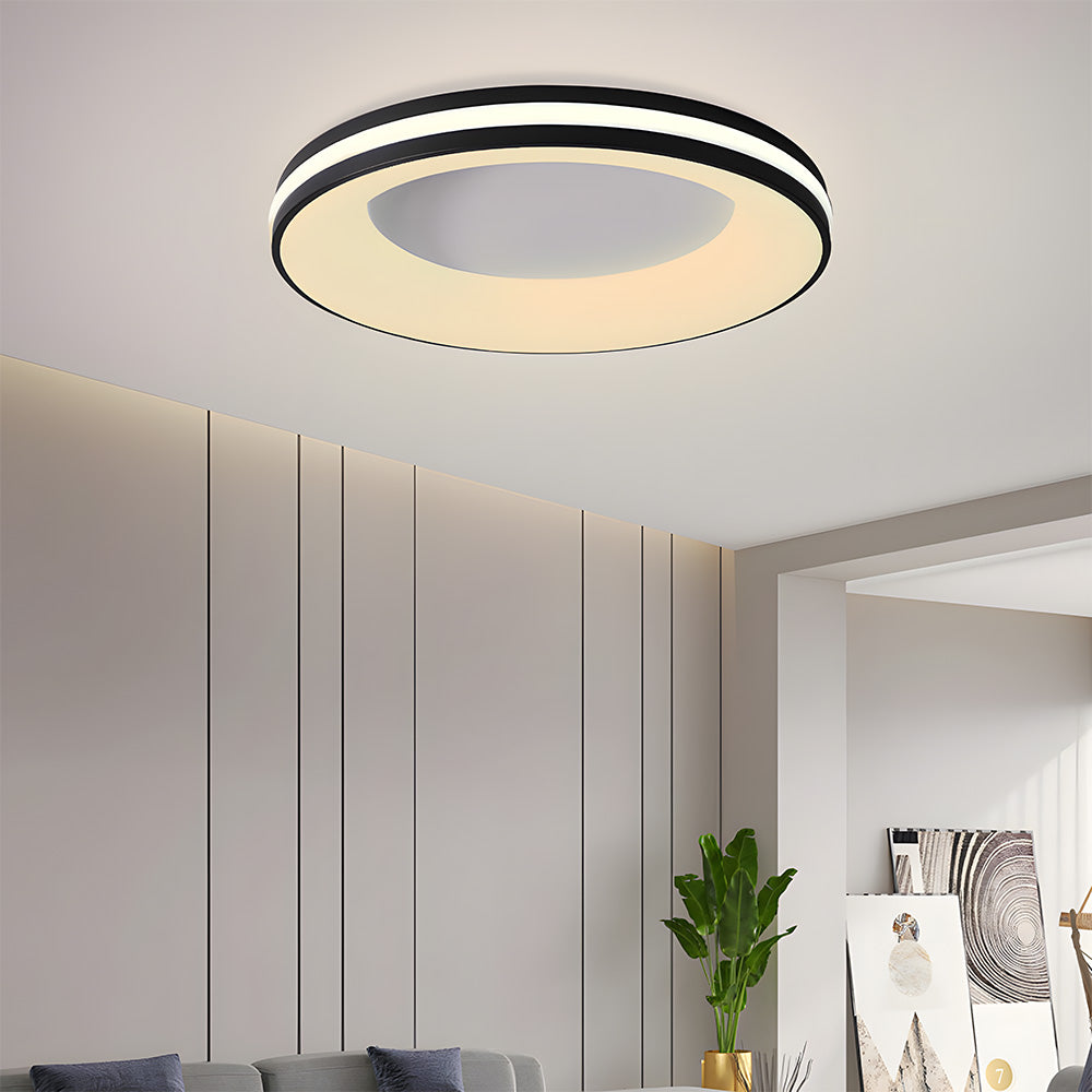 Modern Simplistic Iron Circle Ceiling Light Fixture For Bedroom