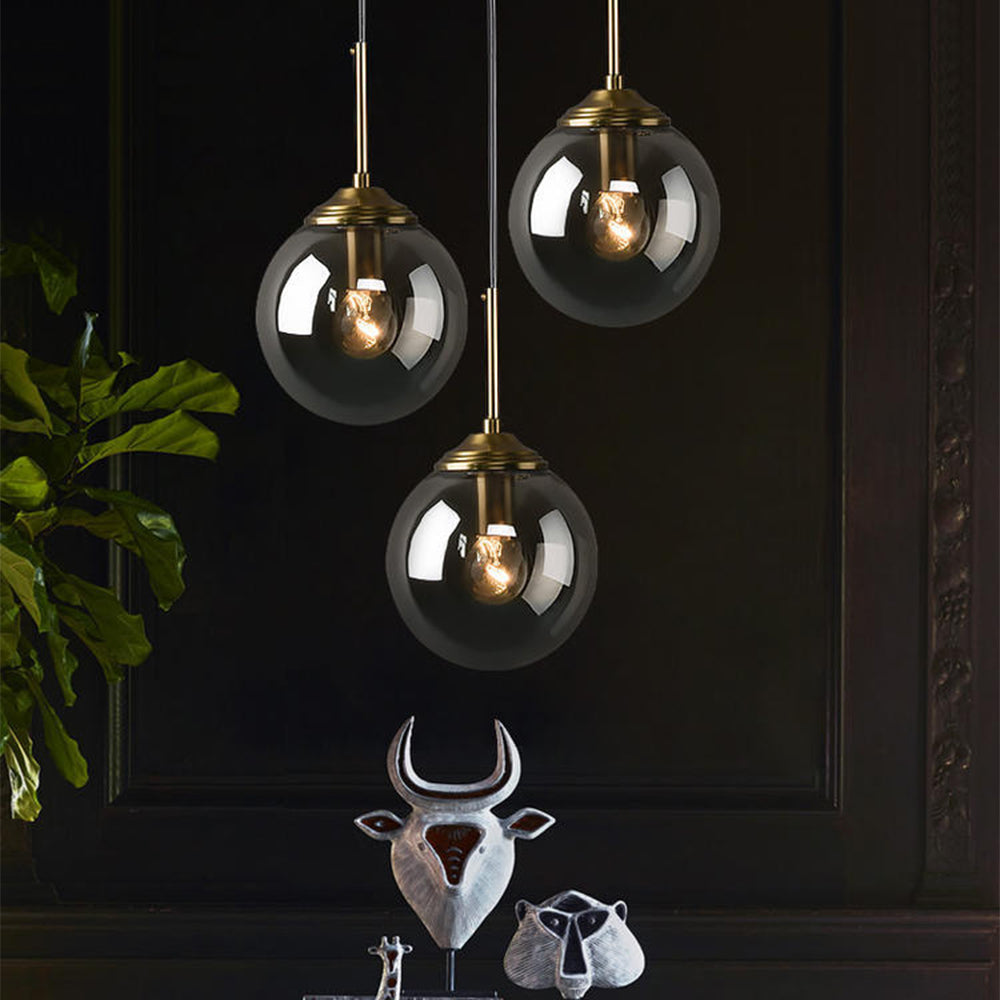 Industrial Glass Ball Pendant Light