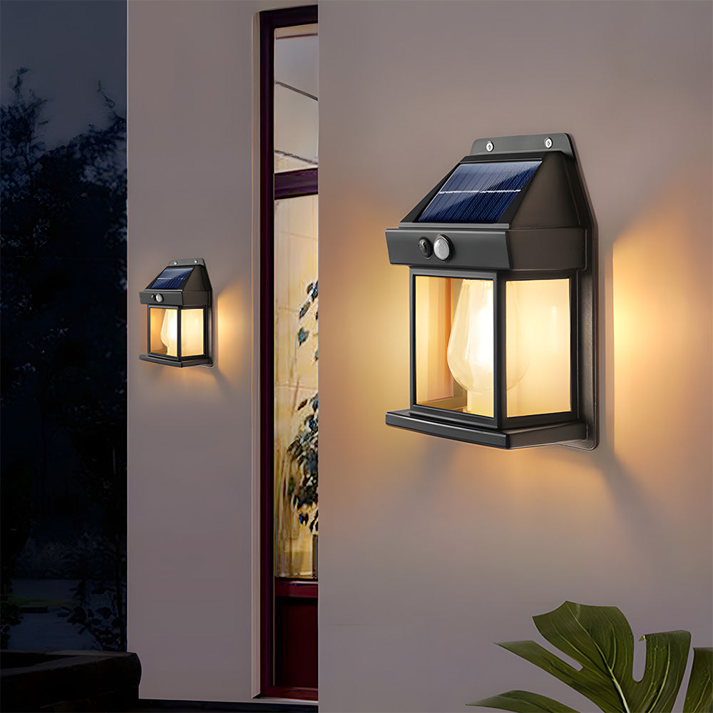 Solar Outdoor Lights Exterior Front Porch PIR Sensor Security Outdoor Wall Light