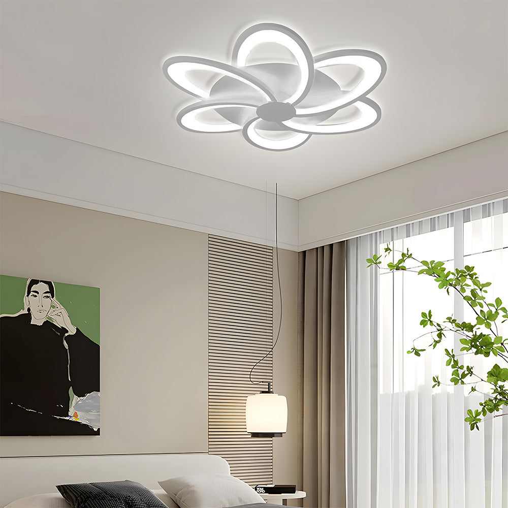 Modern Design Flower Shape White Bedroom Ceiling Light