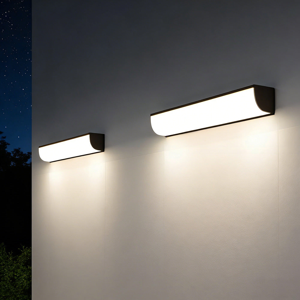 Set of 2 Minimalist Outdoor Waterproof LED Wall Light