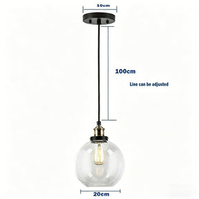 Minimalist Style Black Glass Pendant Light