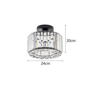 Modern Crystals Semi Flush Mount Ceiling Light for Hallway