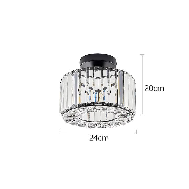 Modern Crystals Semi Flush Mount Ceiling Light for Hallway
