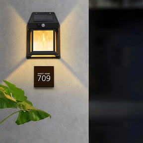 Solar Outdoor Lights Exterior Front Porch PIR Sensor Security Outdoor Wall Light