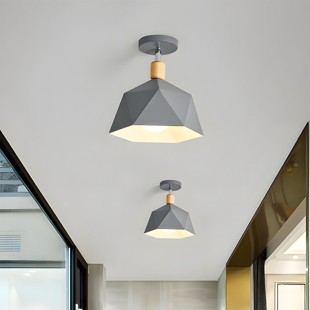 Elegant Simple Macaron Metal Hallway Ceiling Lamp