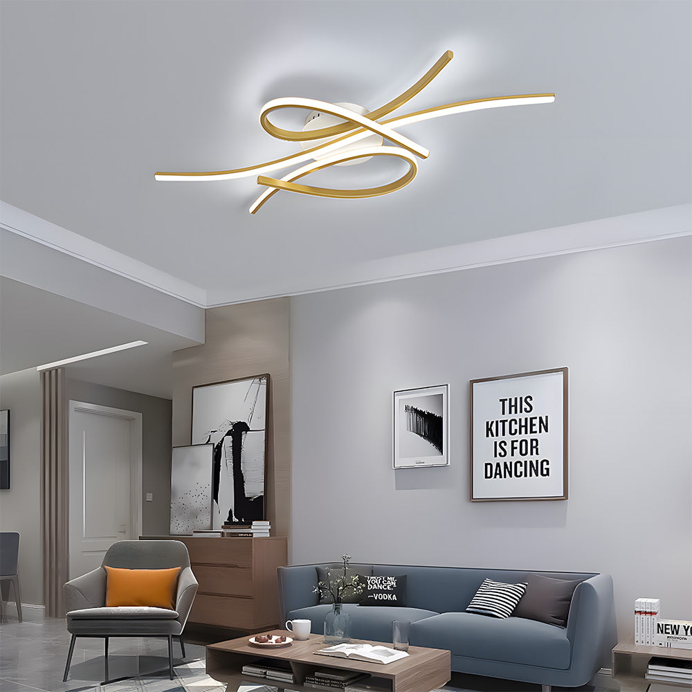 Unique Creative Musical Notes Living Room LED Ceiling Lamp