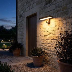 Stylish LED IP65 Motion Sensor Aluminium Porch Wall Lights