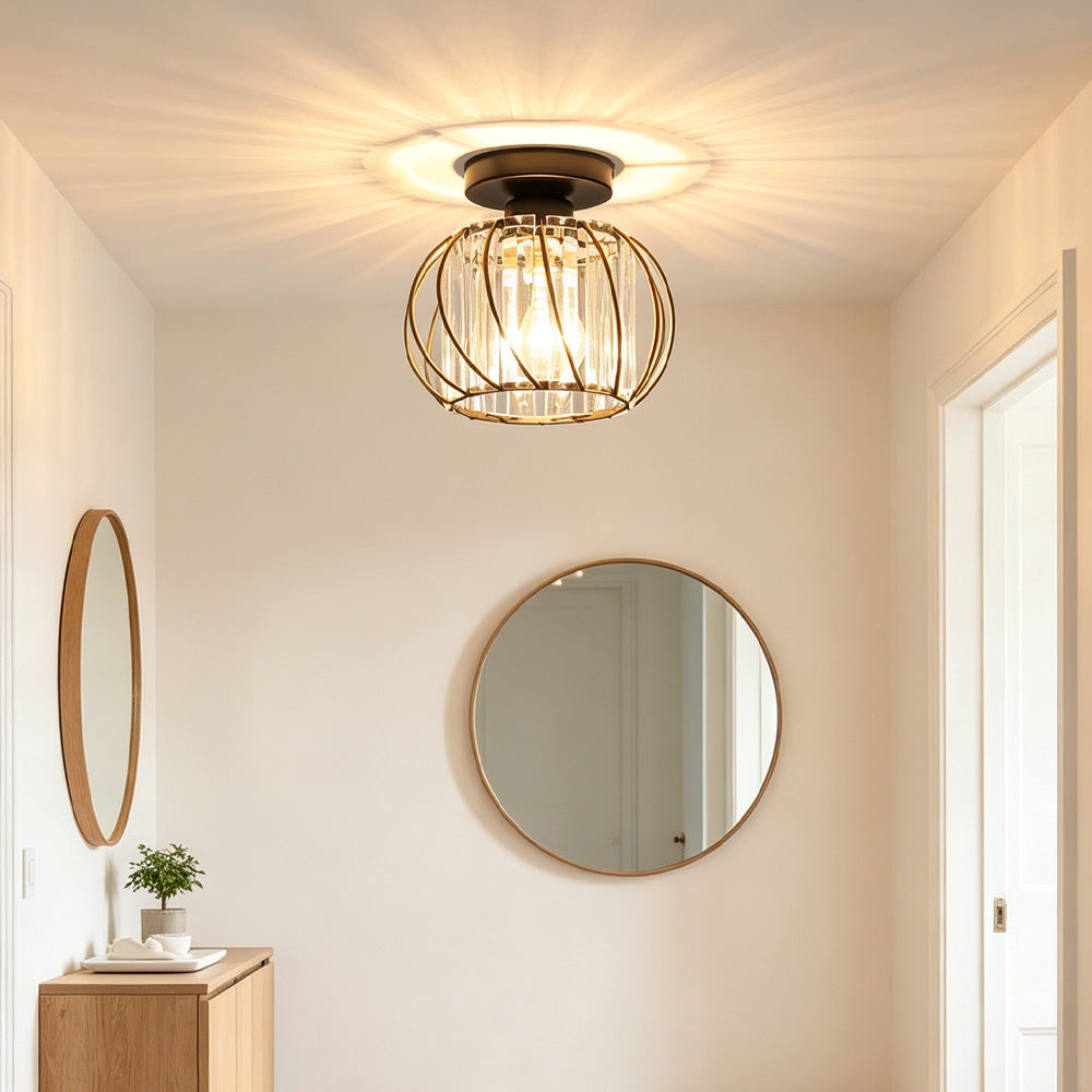 Luna Crystal Cage Ceiling Light