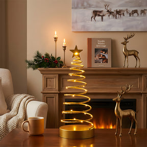 Modern Gold Tree Lights LED Christmas Lightings for Bedside