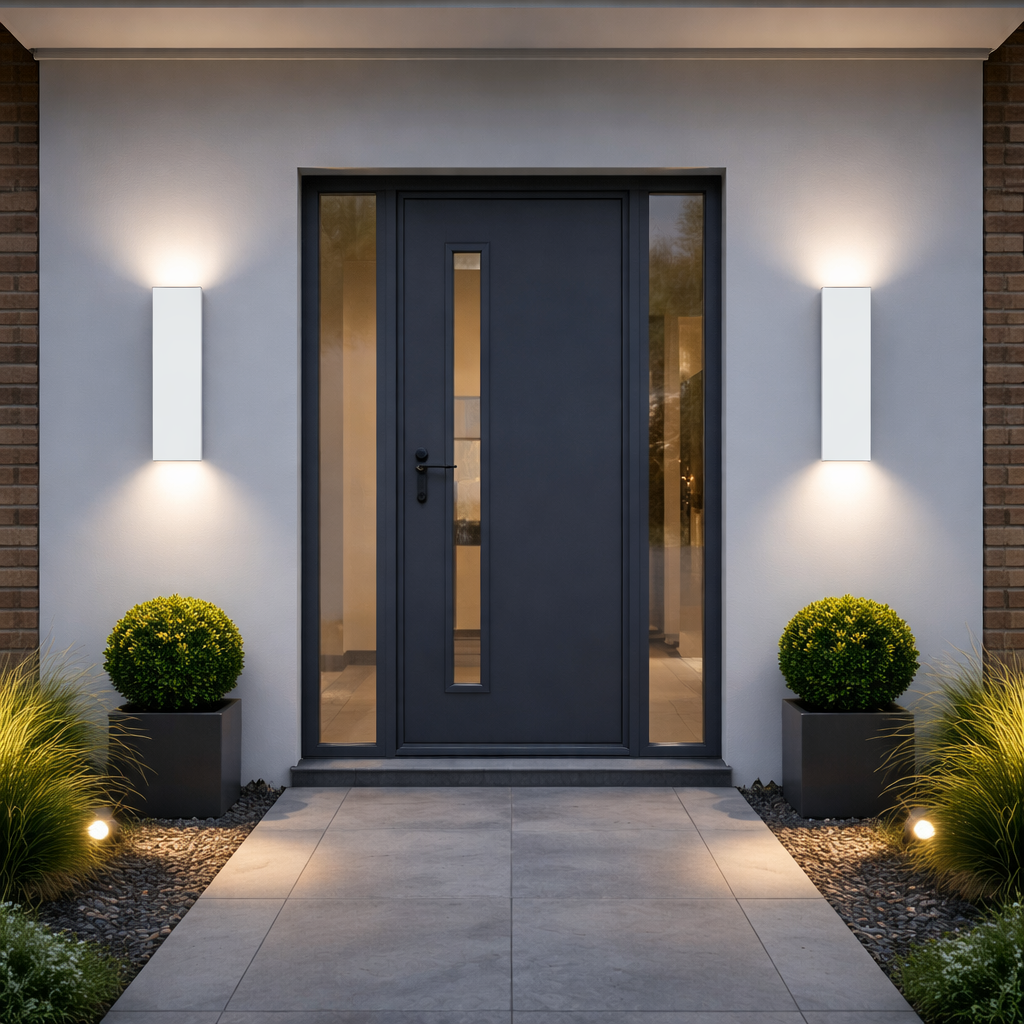 Set of 2 Up-and-Down IP65 LED Aluminum Outdoor Wall Lights