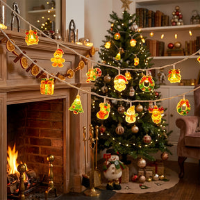 Christmas Tree Snowman Battery Powered Decorative String Lights