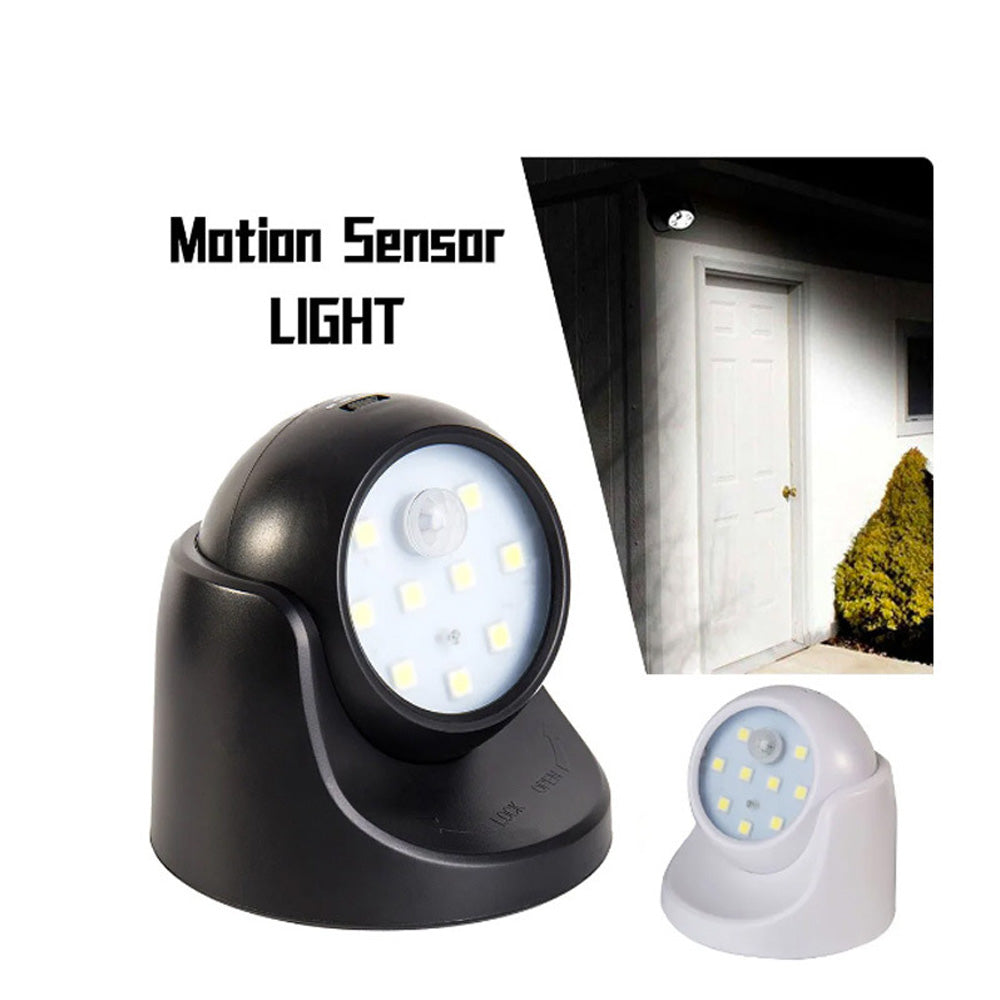 Battery Operated Motion Sensor IP44 LED Wall Light for Driveway, Garden, Pathway - 3 Modes