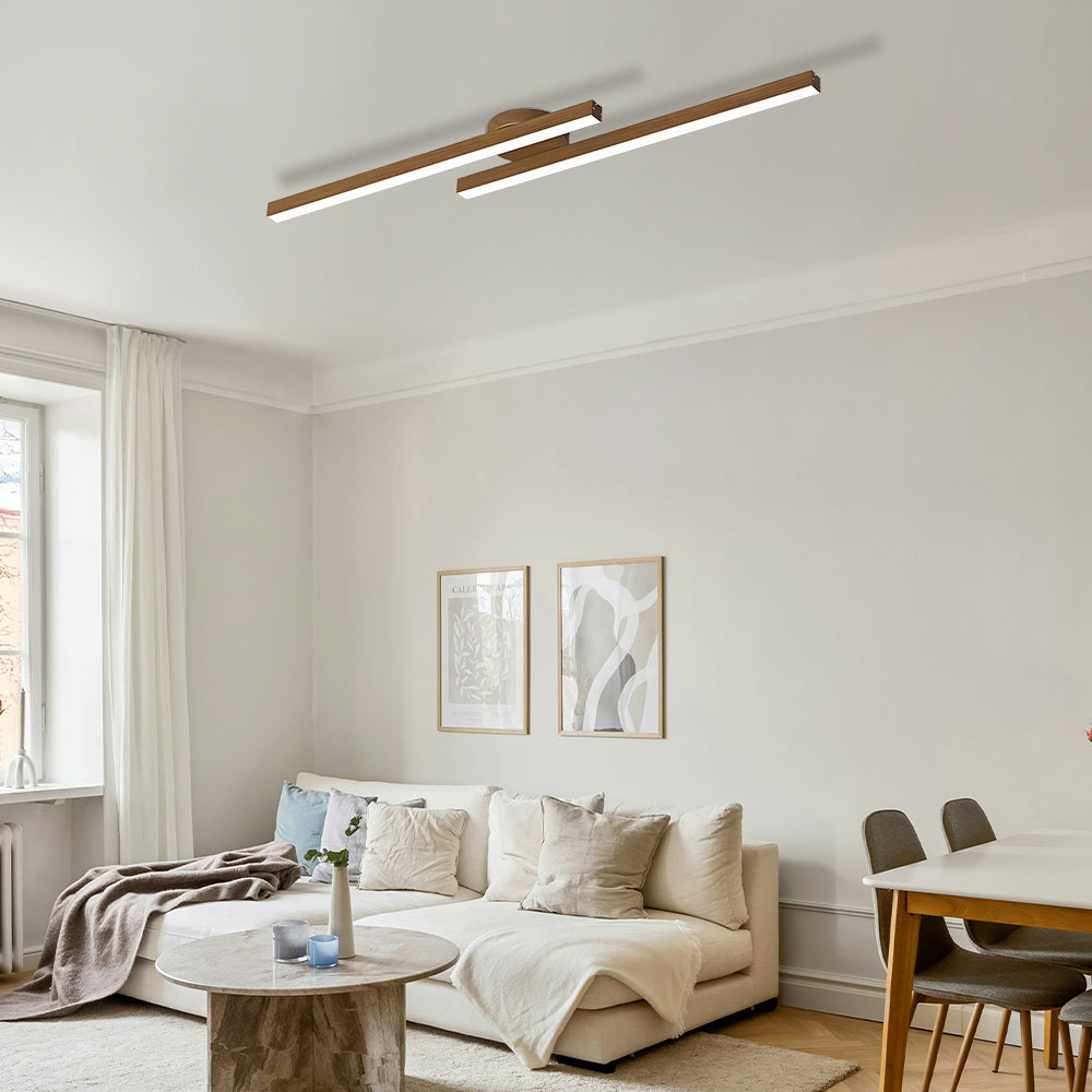Minimalist Linear Ceiling Lighting Fixture Semi Flush Mount Ceiling Lights for Living Room Bedroom