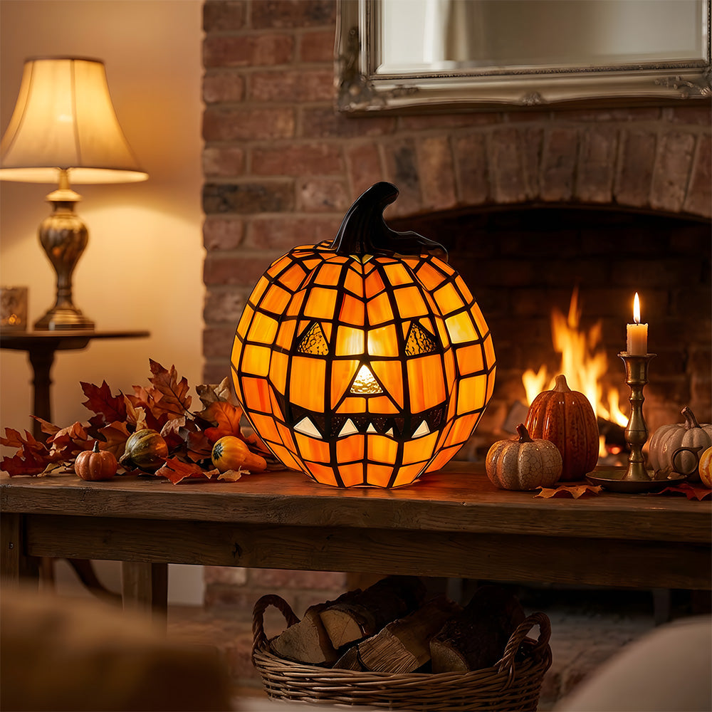 Halloween Glowing Pumpkin Decor Table Lamp for Bedroom Tabletop Decoration