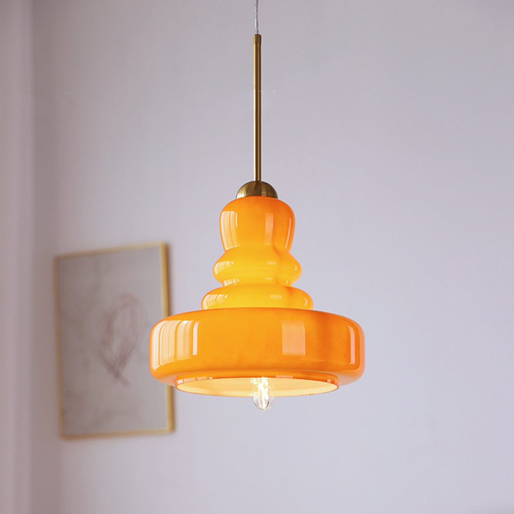 Vintage Colorful Gourd Pendant Hanging Lamp