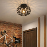 Vintage Industrial Metal Cage Ceiling Lights for Hallway Kitchen