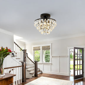 Crystal Semi Flush Mount Ceiling Lights for Hallway