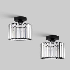 Set of 2 Crystal Ceiling Light for Hallway Living Room