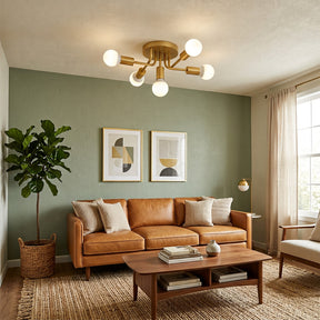 Industrial Style Semi-Flush Mount Ceiling Lights for Living Room