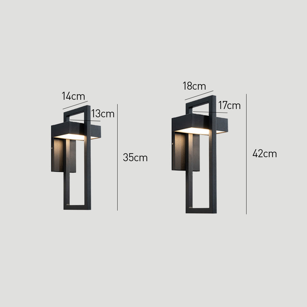 Modern Waterproof Geometric Outdoor Wall Lights for Porch Entrance
