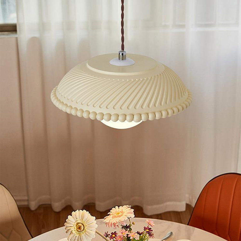 Minimalist Milky Coffee Hanging Light For Dining Room