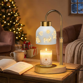Creative Dimmable Wooden Iron Christmas Candle Lamp for Bedroom