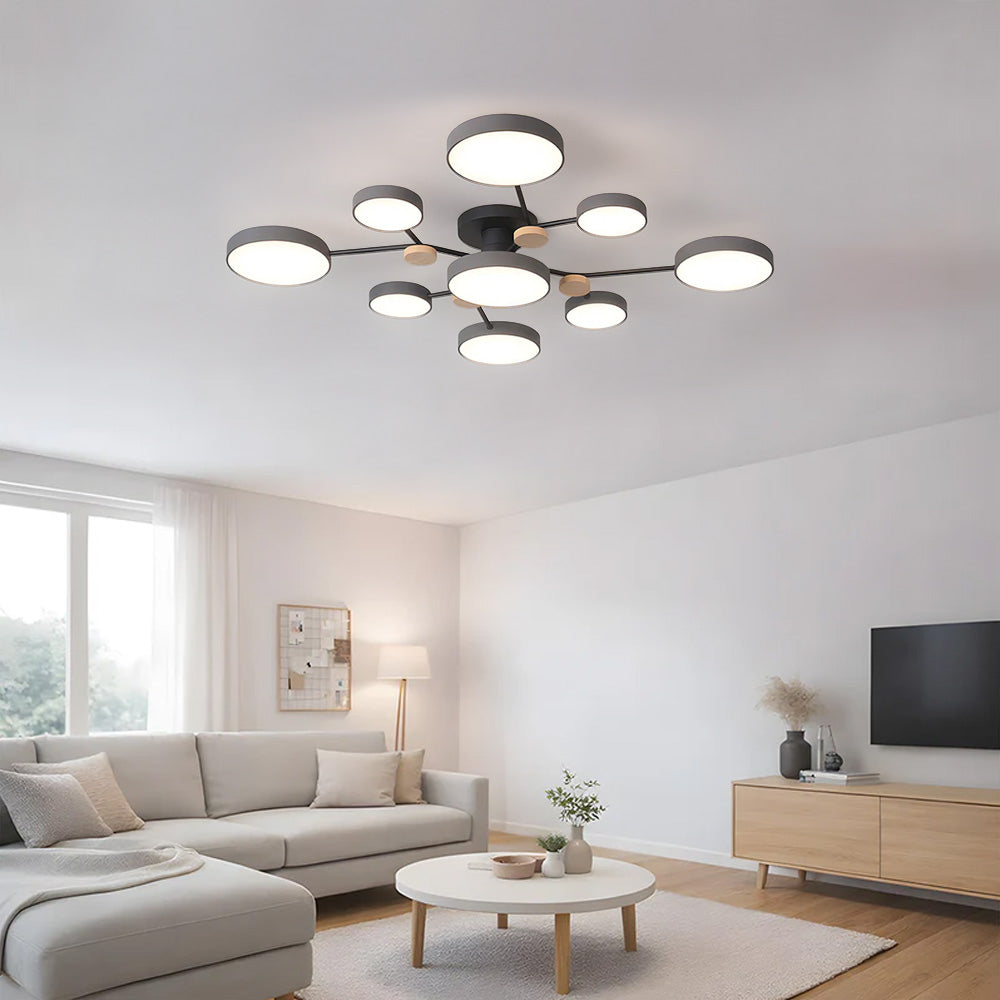 Modern Semi Flush LED Ceiling Lights for Bedroom Living Room