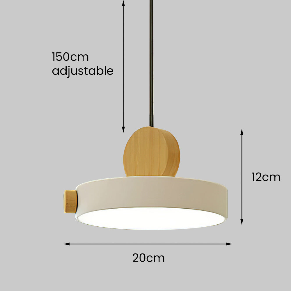 Colorful Simple Wood LED Pendant Lights