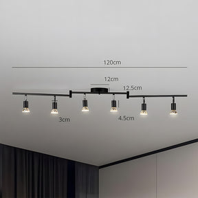 Modern Iron Multi-Head Track Ceiling Light  for Kitchen Bedroom