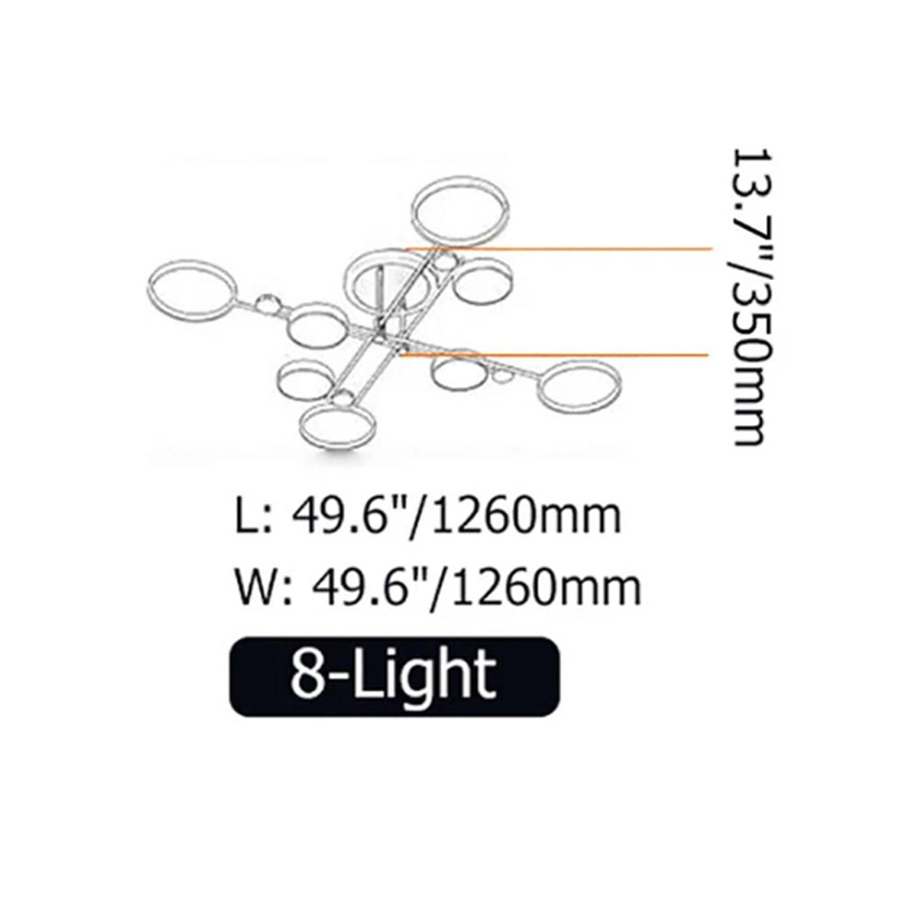 Minimalist Modern Creative Ring Ceiling Lights for Bedroom