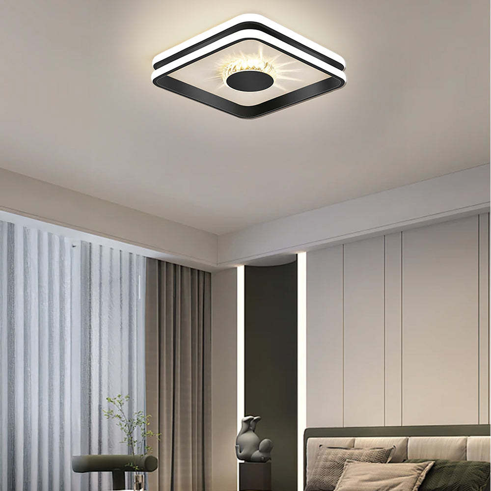 Gold Hallway Crystal LED Ceiling Lights