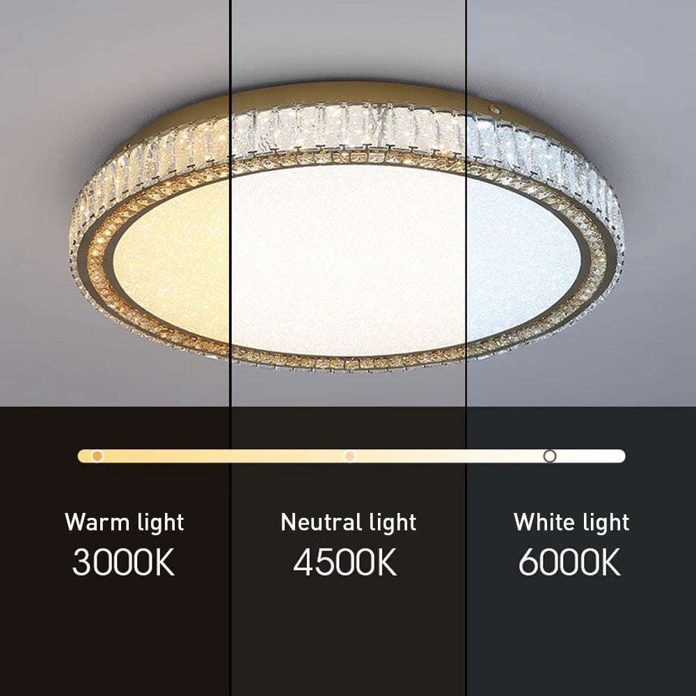 Minimalist Crystal Chandelier LED Flush Mount Ceiling Lights