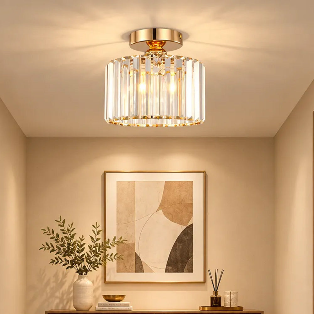 Luna Crystal Drum Ceiling Light