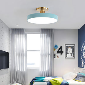 Modern Concise Circular LED Semi Flush Mount Ceiling Light