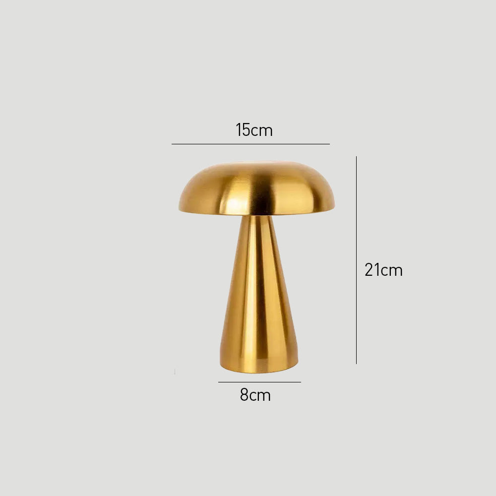 Danish Mushroom Metal Acrylic Rechargeable Dimmable Lamp for Study Bedroom