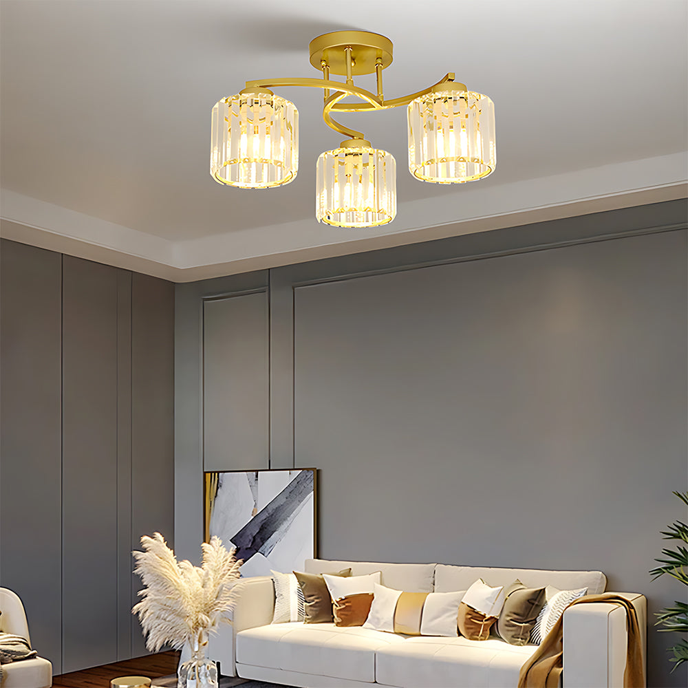 Modern 3 Lights Flush Mount Ceiling Lights for Living Room