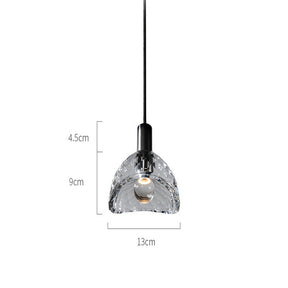 Modern Irregular Black Crystal LED Pendant Light