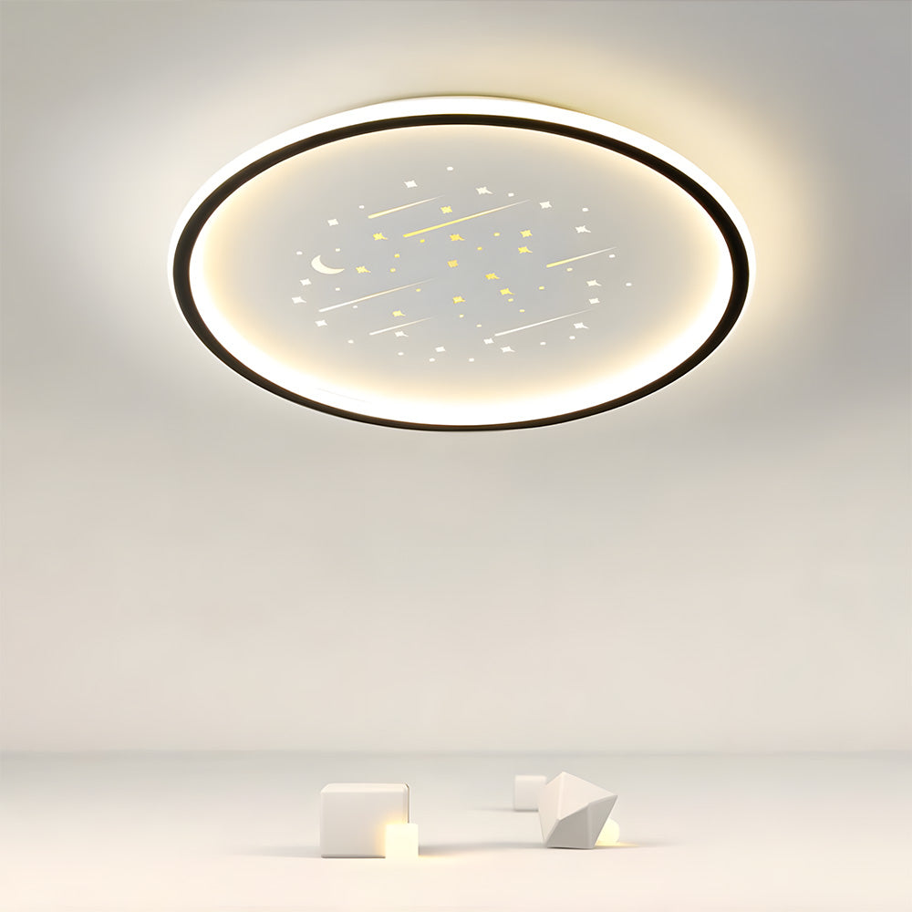 Starry Flush Iron Acrylic LED Ceiling Light for Bedroom