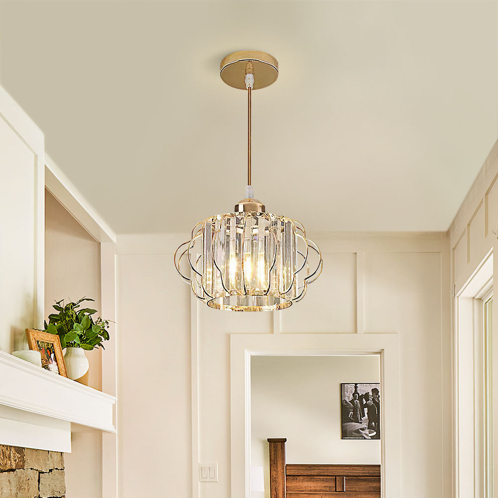 Luxurious Gold Crystal Hallway Ceiling Light