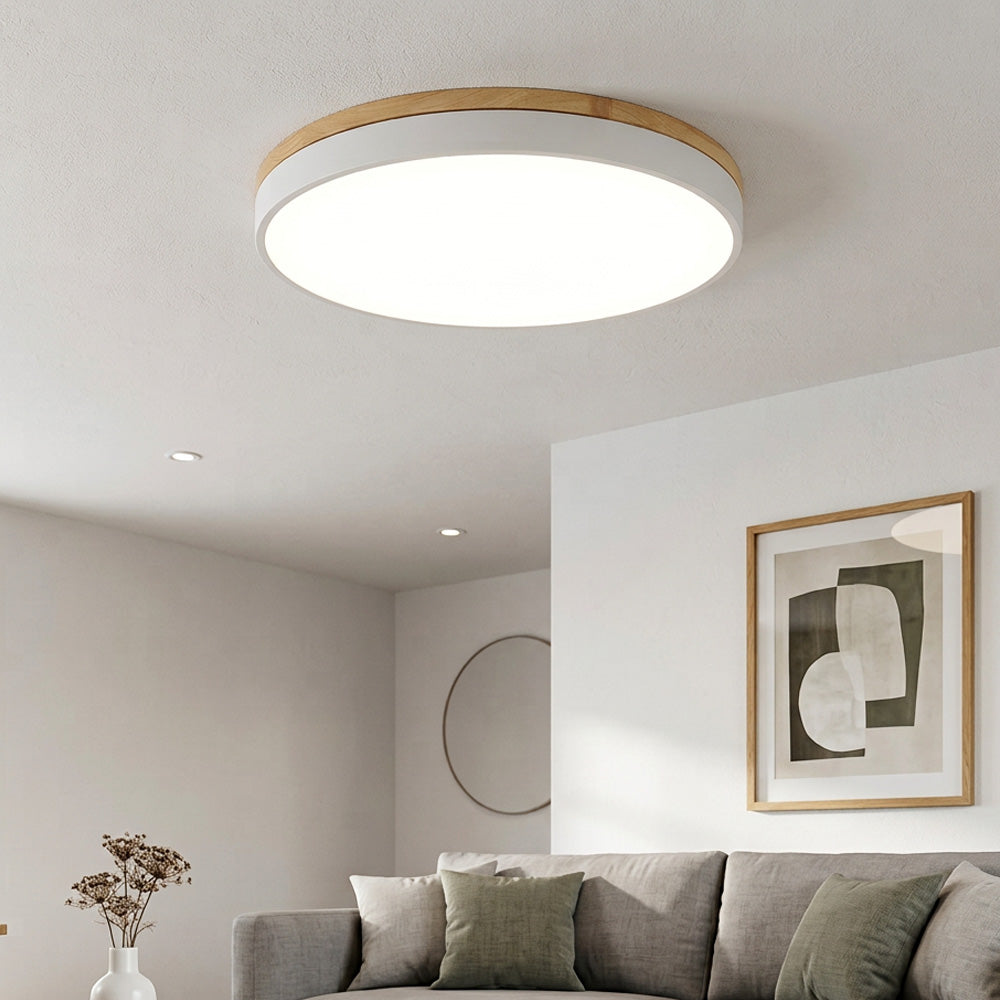 Aria Wood Flush Mount Ceiling Lamp