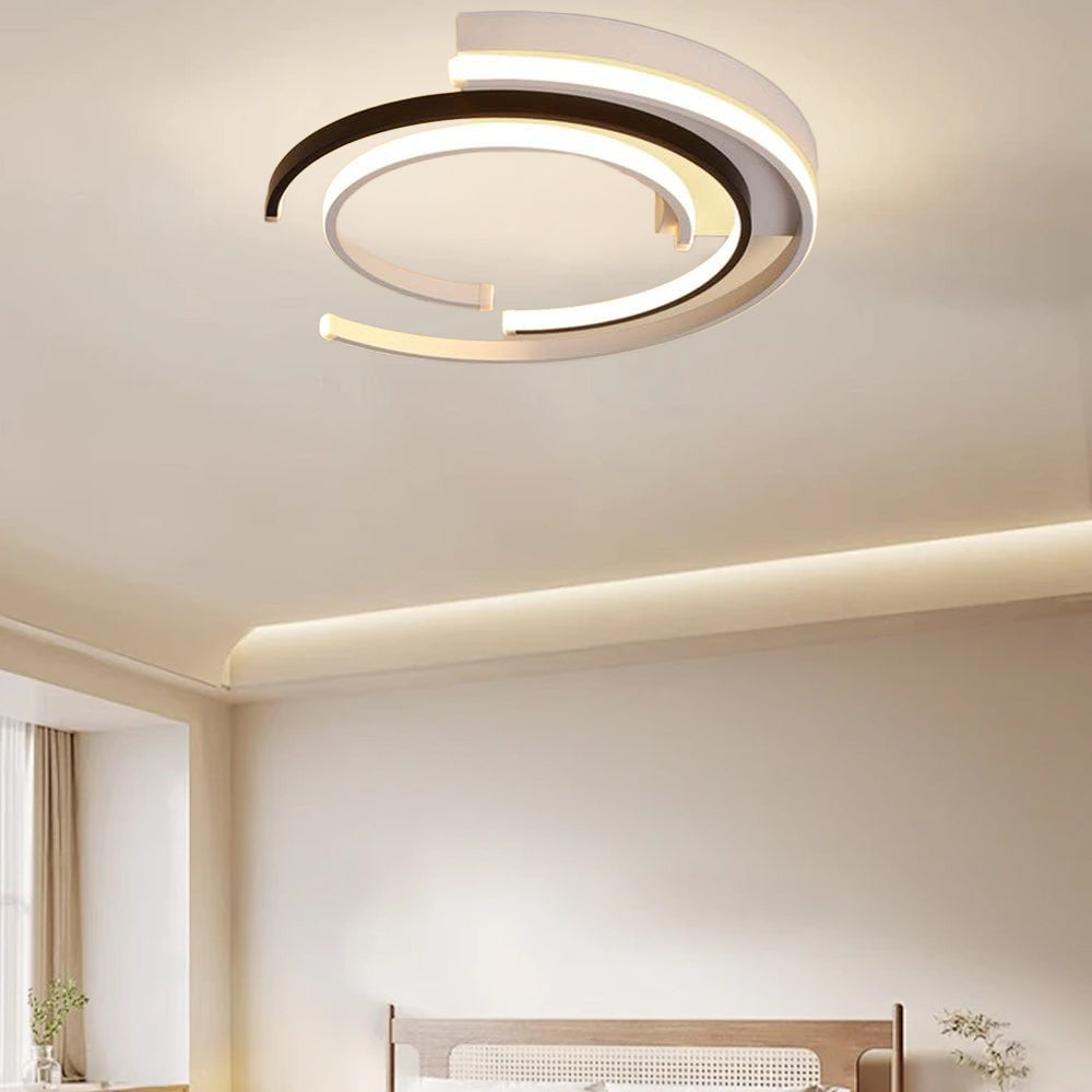 Minimalist black round flush ceiling lights for Living room Bedroom Hallway