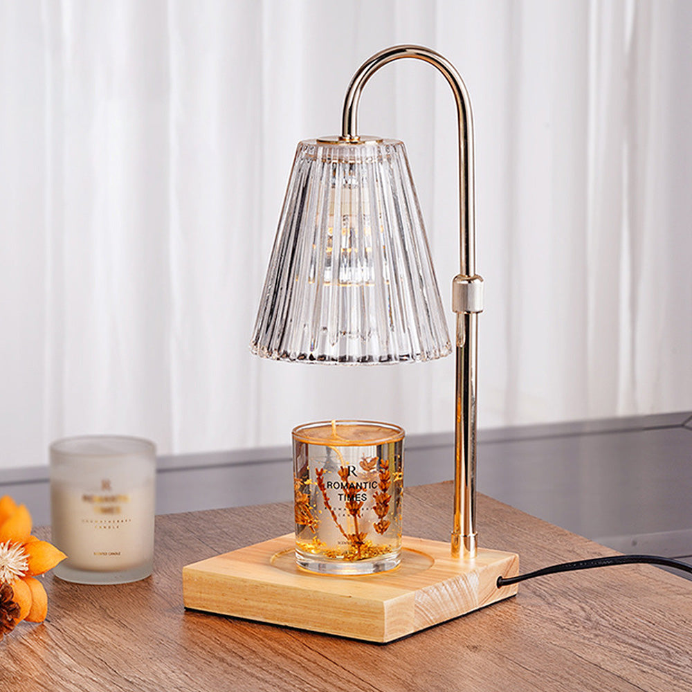 Contemporary Nordic Brown Glass Bedroom Mini Warming Candle Lamp