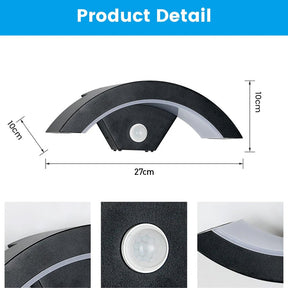 IP65 Modern PIR Outdoor Wall Light Waterproof Garden Wall Lamp