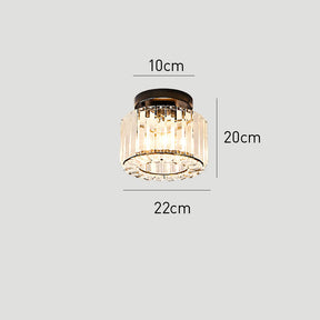 Crystal Semi Flush Mount Ceiling Light for Hallway 23cm E27